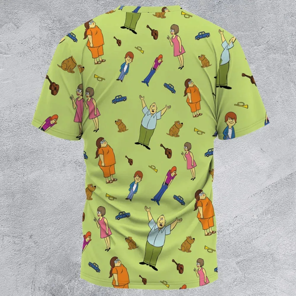 Wait Till Your Father Gets Home Characters All-Over Print Unisex T-Shirt - 2