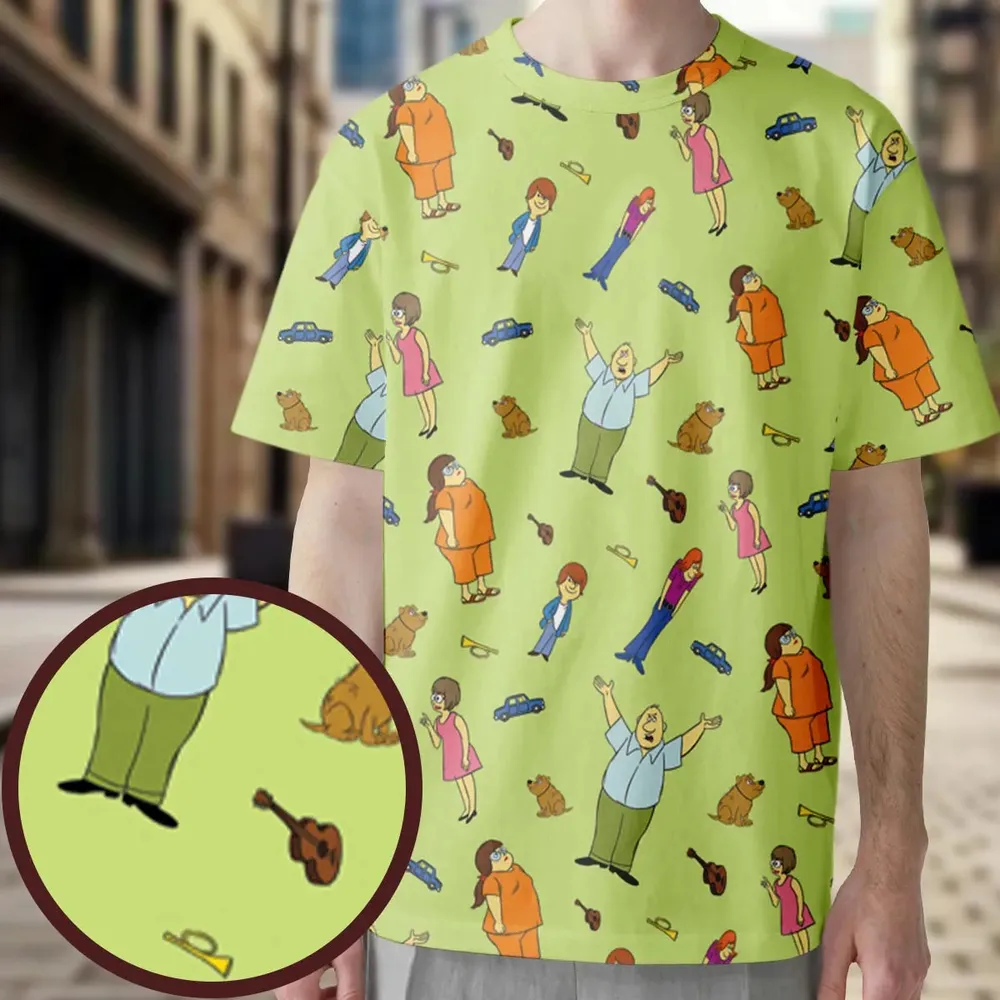 Wait Till Your Father Gets Home Characters All-Over Print Unisex T-Shirt - 3