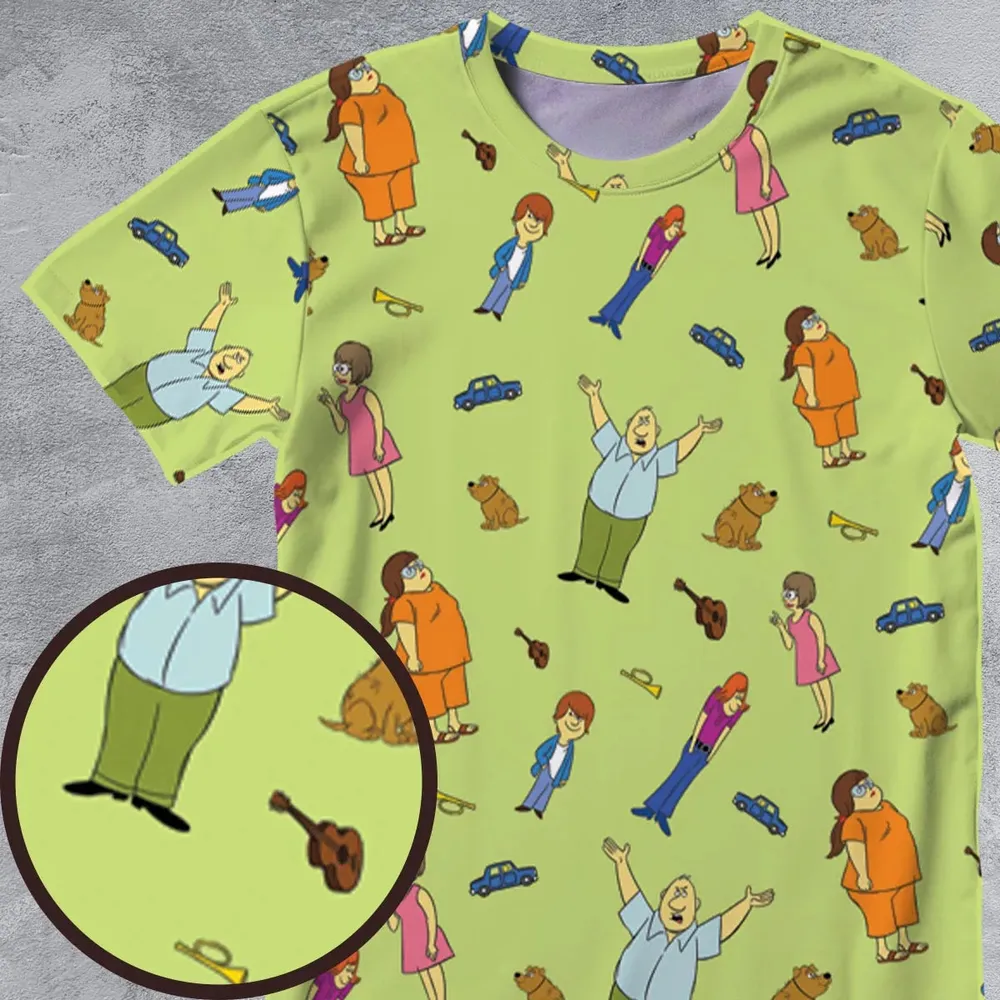 Wait Till Your Father Gets Home Characters All-Over Print Unisex T-Shirt - 4