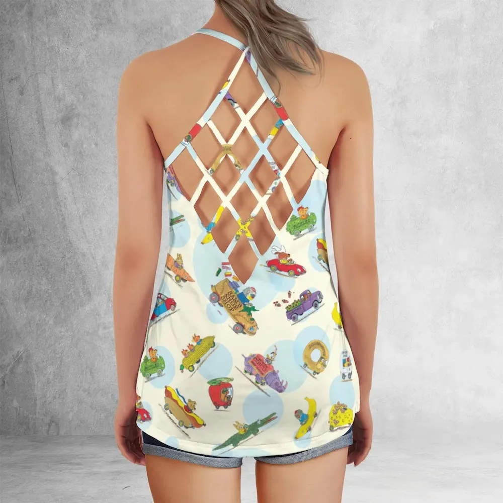 The Busy World of Richard Scarry Criss Cross Tank Top - 3