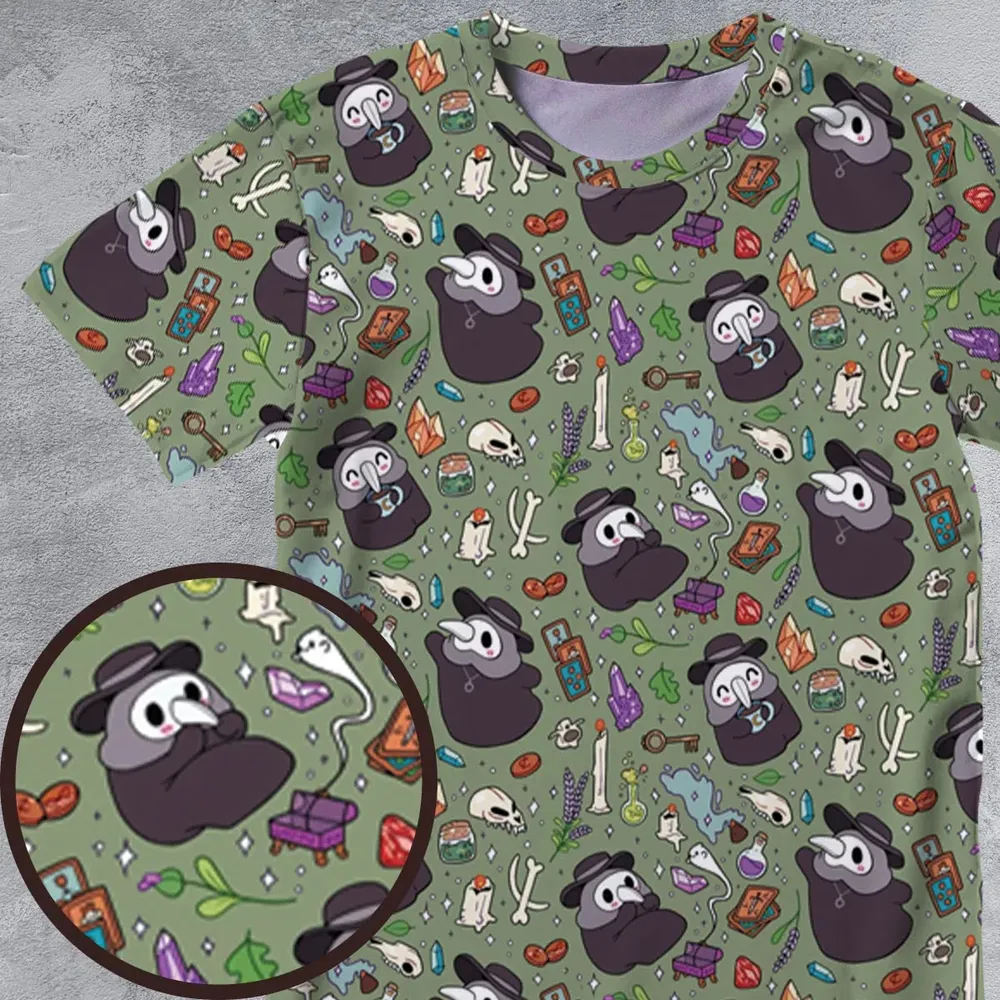 Plague Doctor All-Over Print Unisex T-Shirt - 4