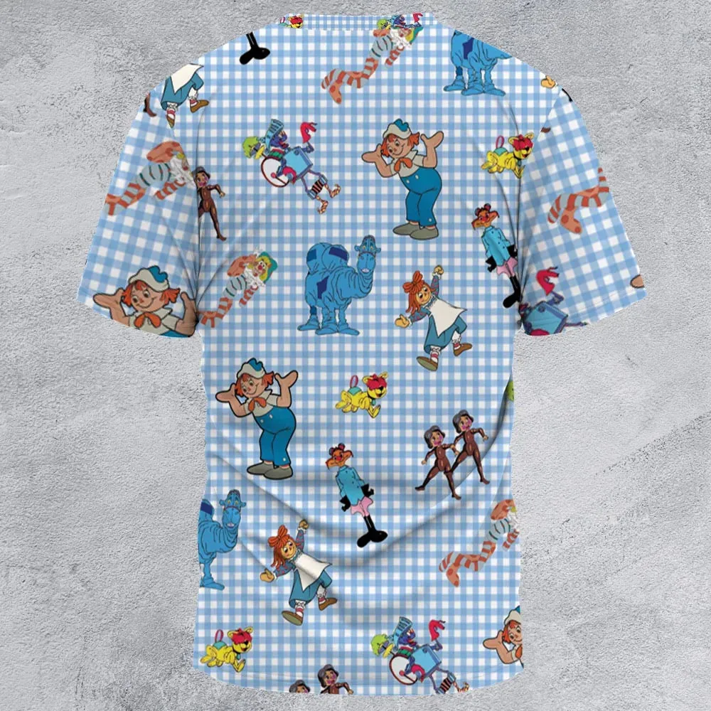 Wholesome Memories Stitched Raggedy Ann & Andy All-Over Print Unisex T-Shirt - 2