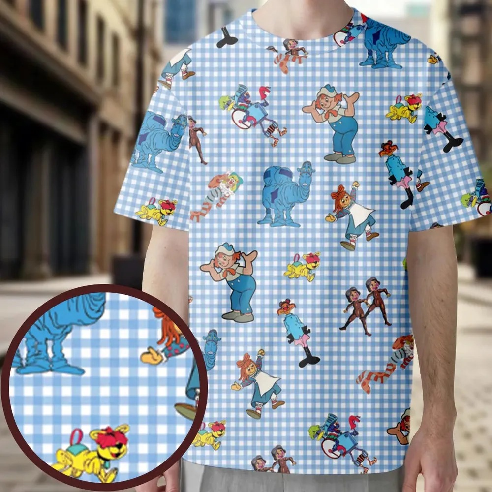 Wholesome Memories Stitched Raggedy Ann & Andy All-Over Print Unisex T-Shirt - 3