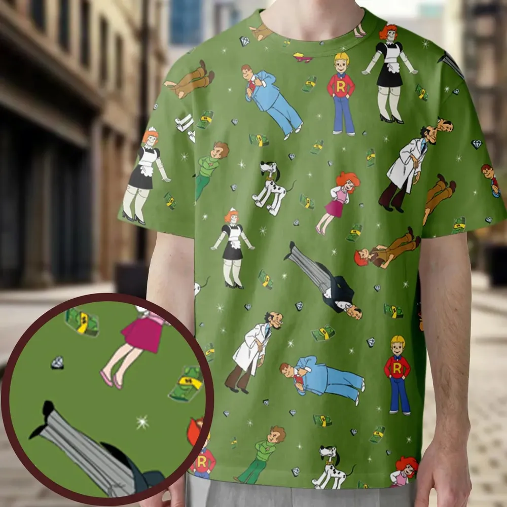 Money Comes To Me Easily Richie Rich All-Over Print Unisex T-Shirt - 3