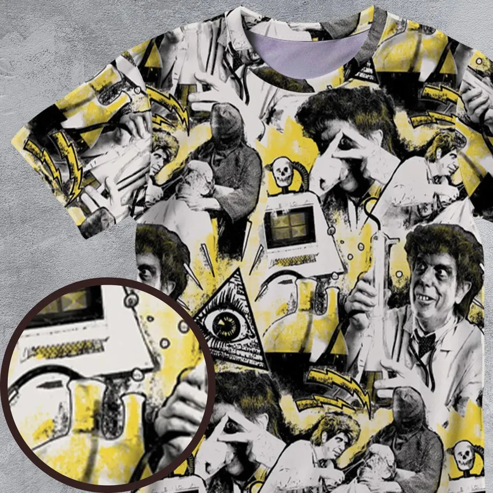 Mad Science Morgus The Magnificent All-Over Print Unisex T-Shirt - 4