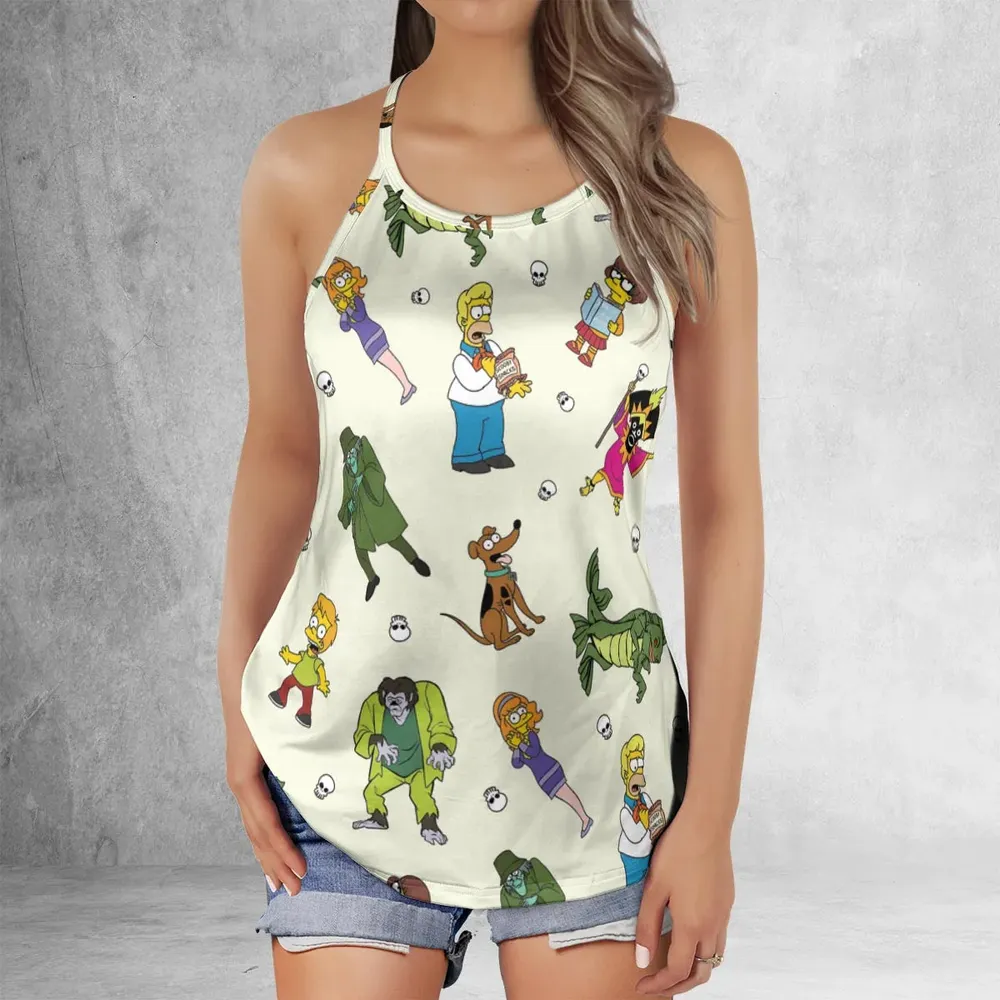 Mystery Simpsons Criss Cross Tank Top - 2