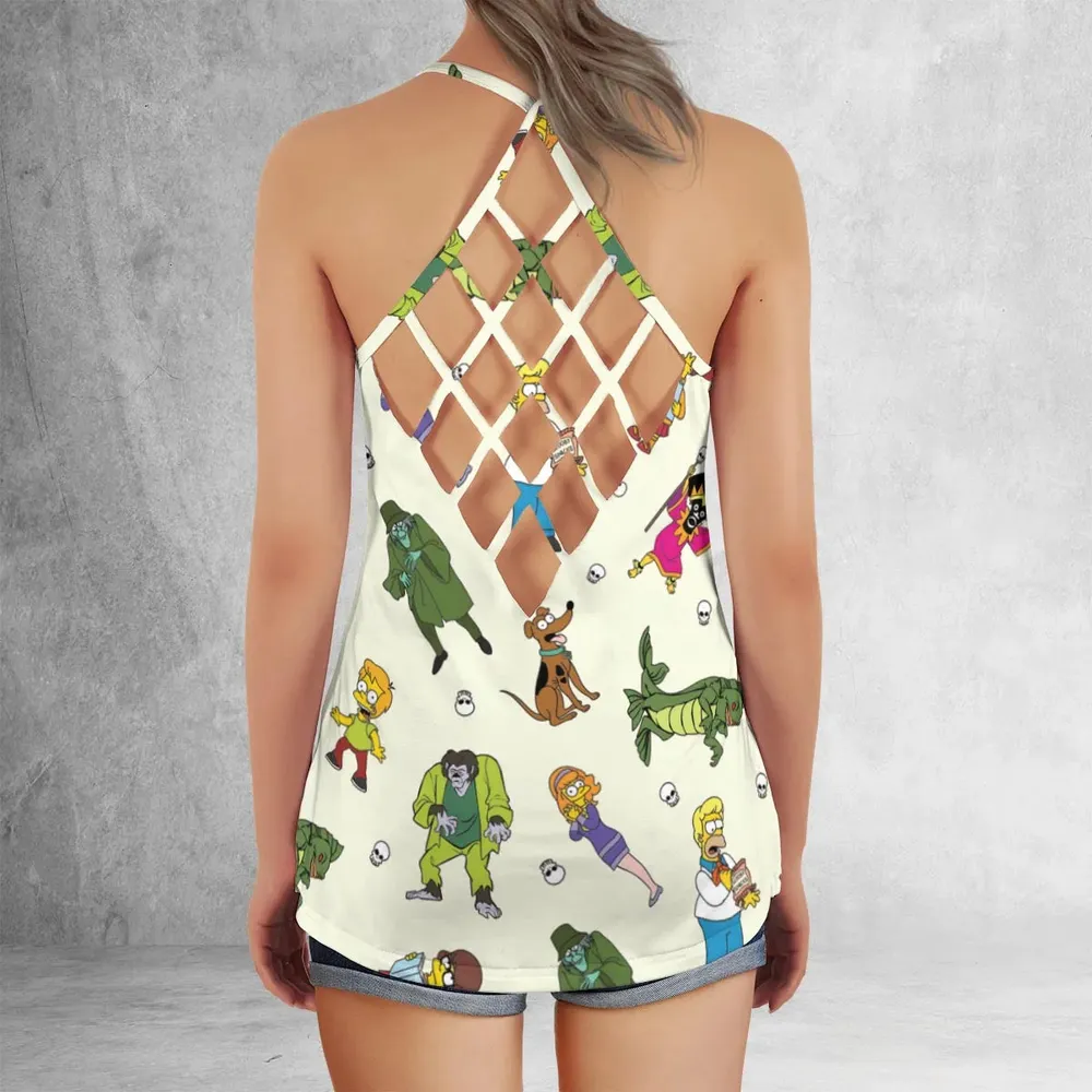 Mystery Simpsons Criss Cross Tank Top - 3