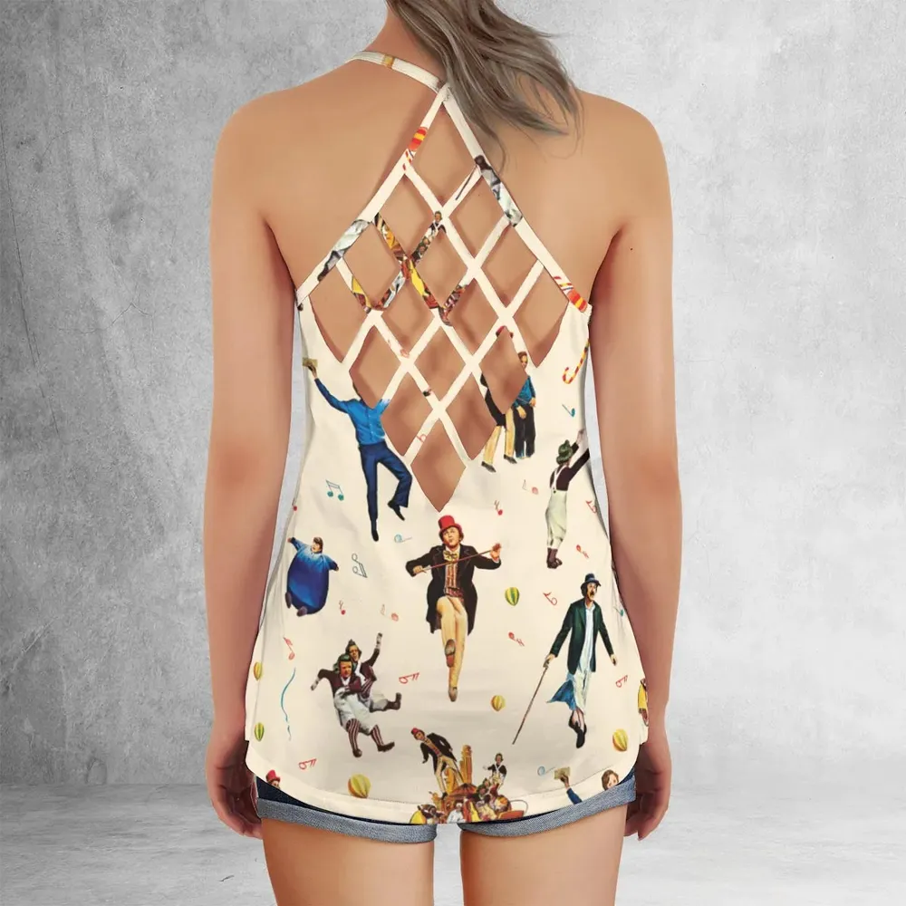It's Scruumdidiyumptious Willy Wonka And Chocolate Factory Criss Cross Tank Top - 3