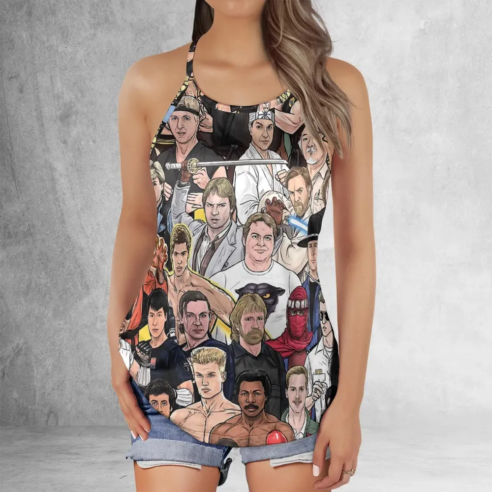 Martial Arts Stars Criss Cross Tank Top - 2