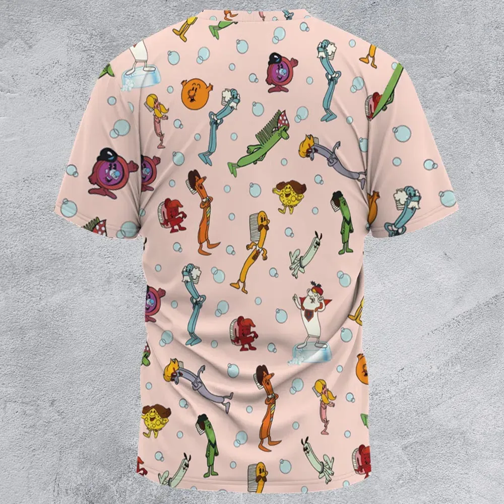 Brush Your Teeth Toothbrush Family All-Over Print Unisex T-Shirt - 2