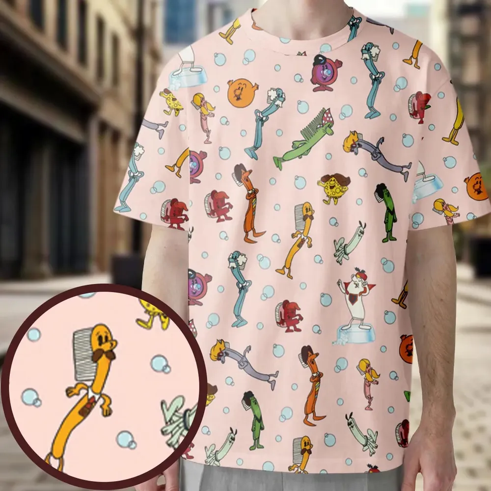 Brush Your Teeth Toothbrush Family All-Over Print Unisex T-Shirt - 3