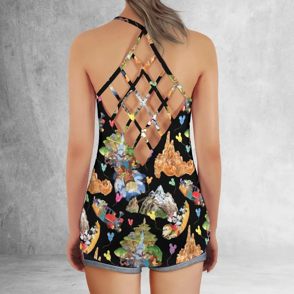 Mountain Magic Kingdom Parks Criss Cross Tank Top - 2