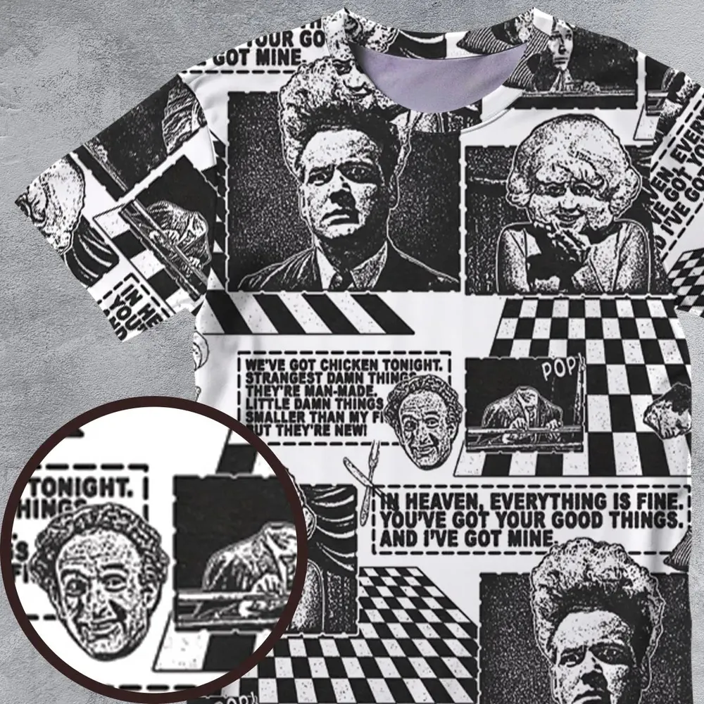 Surreal Disturbing Atmospheric A nightmare Eraserhead All-Over Print Unisex T-Shirt - 4