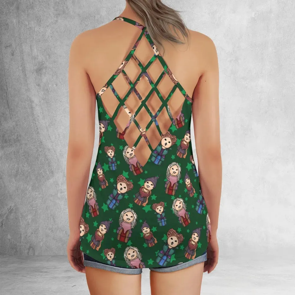 Hocus Pocus Little Witches Criss Cross Tank Top - 3