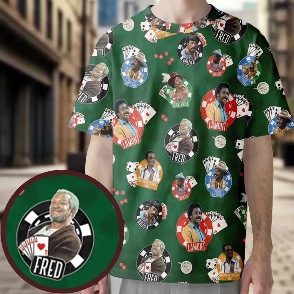 The Card Sharps Sanford and Son All-Over Print Unisex T-Shirt - 3