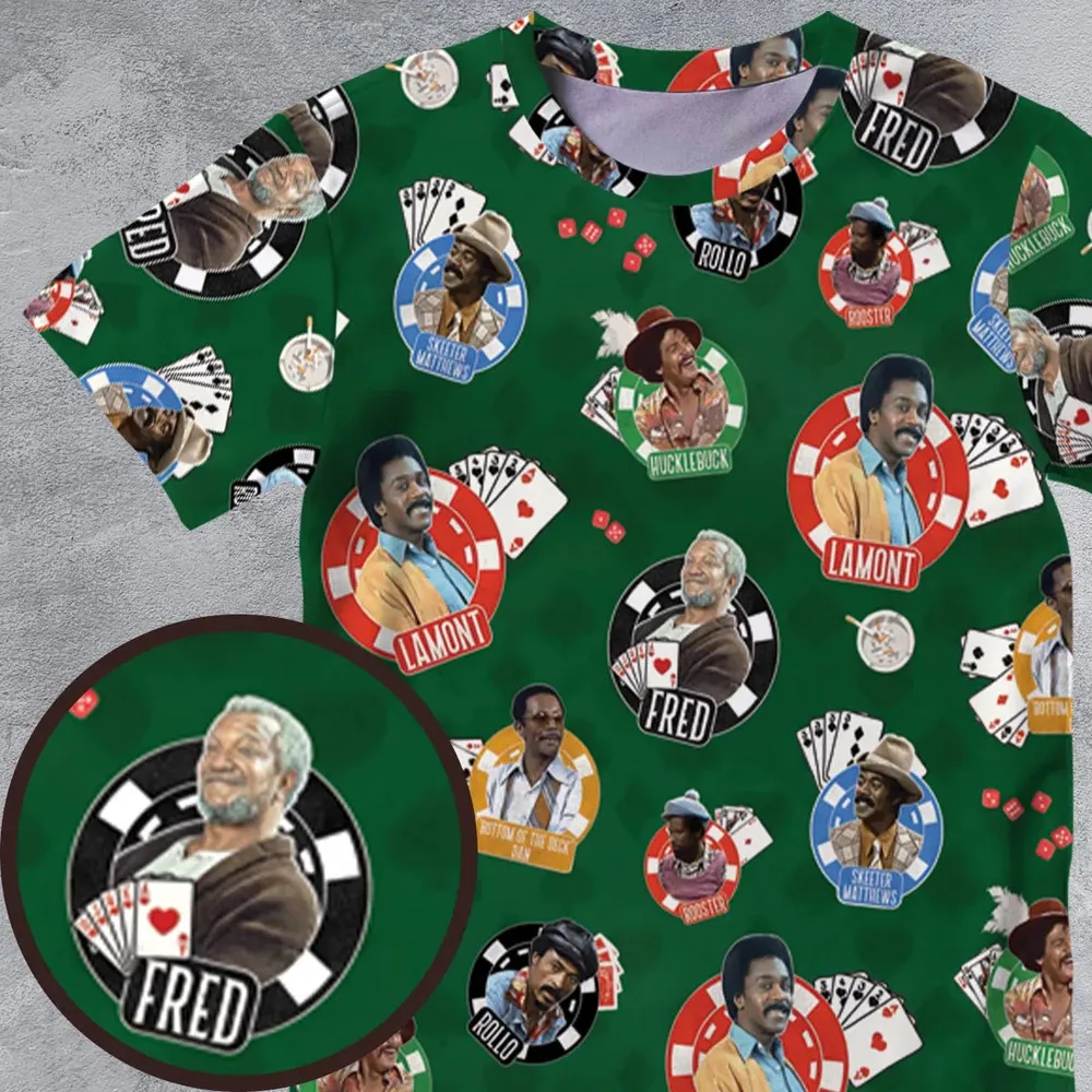 The Card Sharps Sanford and Son All-Over Print Unisex T-Shirt - 4