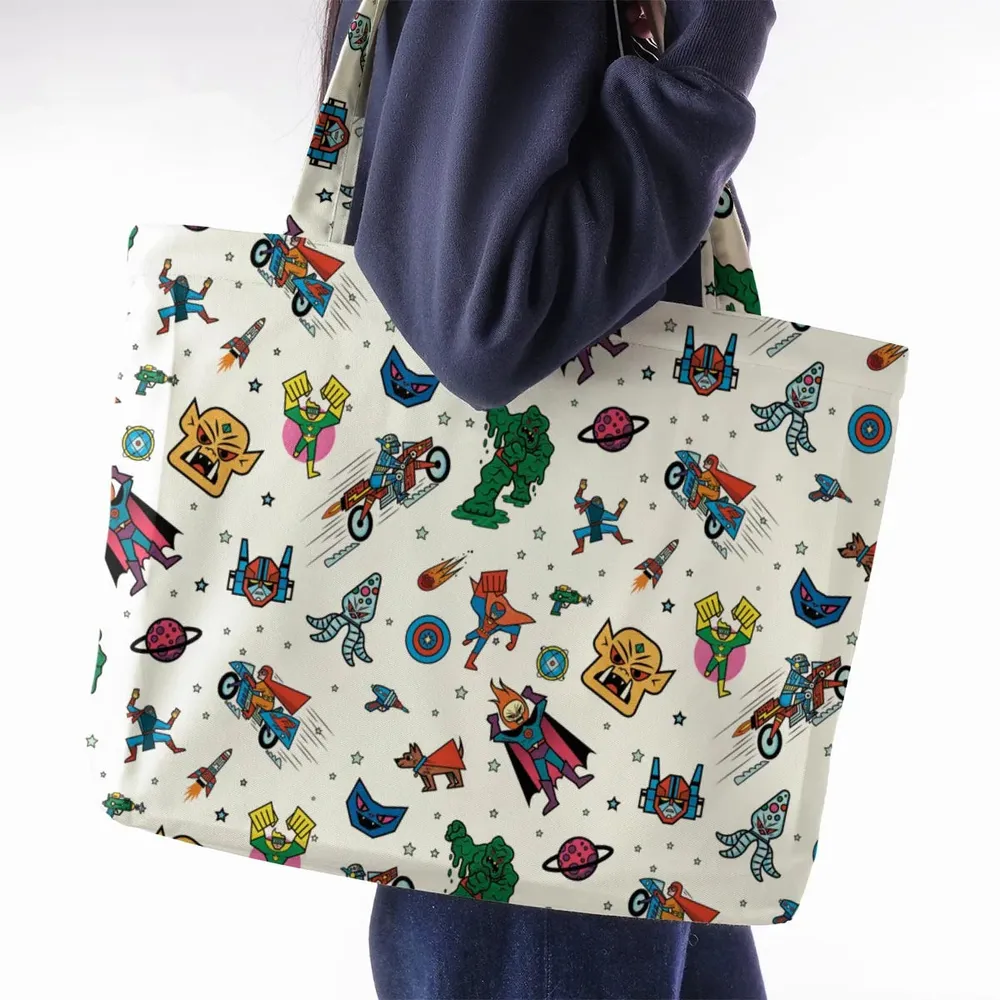 Nastalgic Cartoon Villains Large Tote Bag - 2