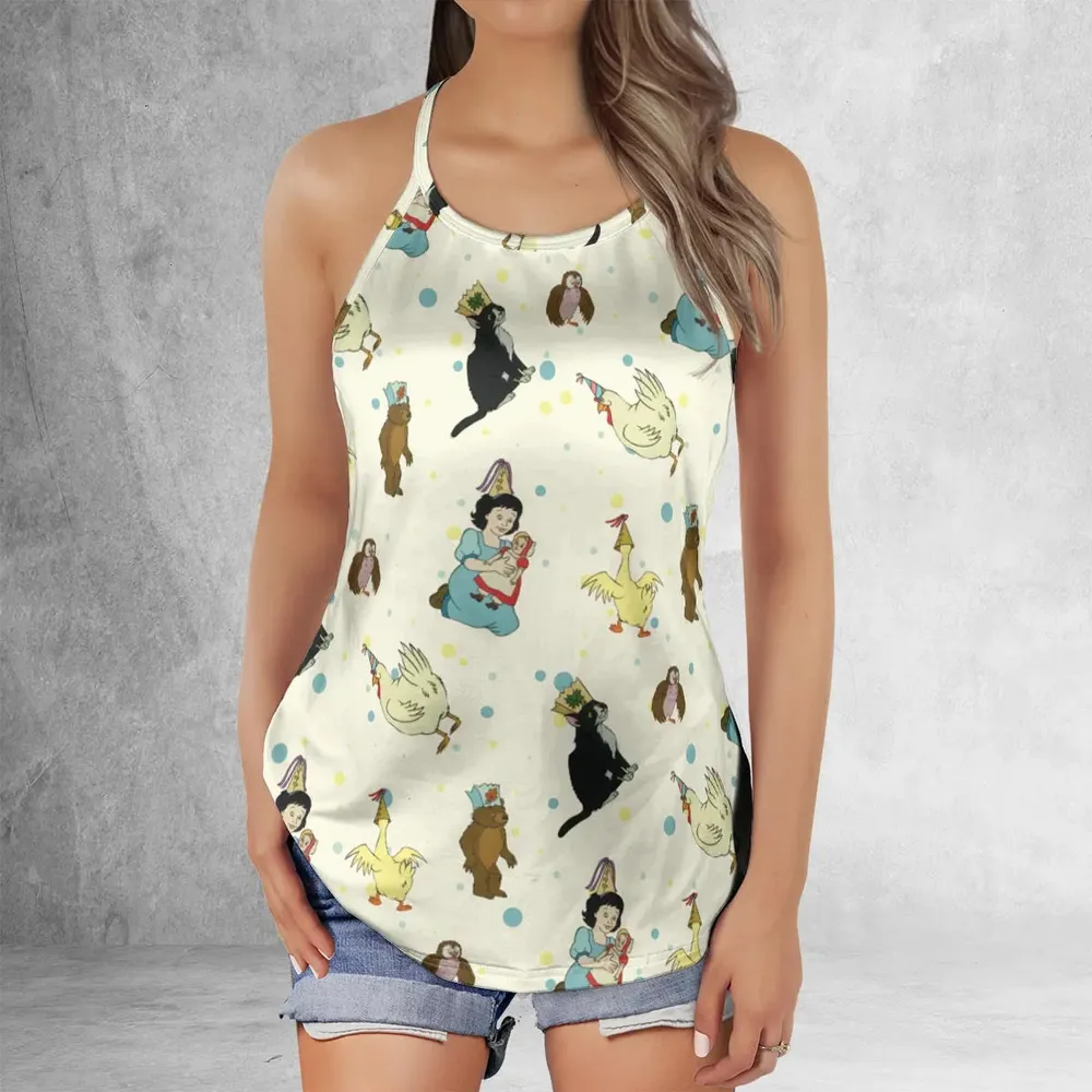 The Curious Cub and His Forest Friends Little Bear Criss Cross Tank Top - 2