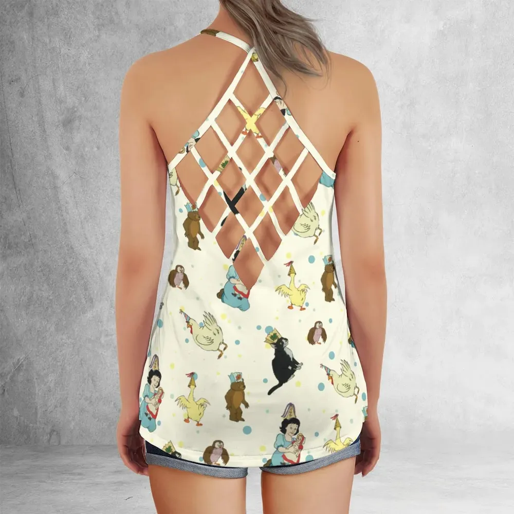 The Curious Cub and His Forest Friends Little Bear Criss Cross Tank Top - 3