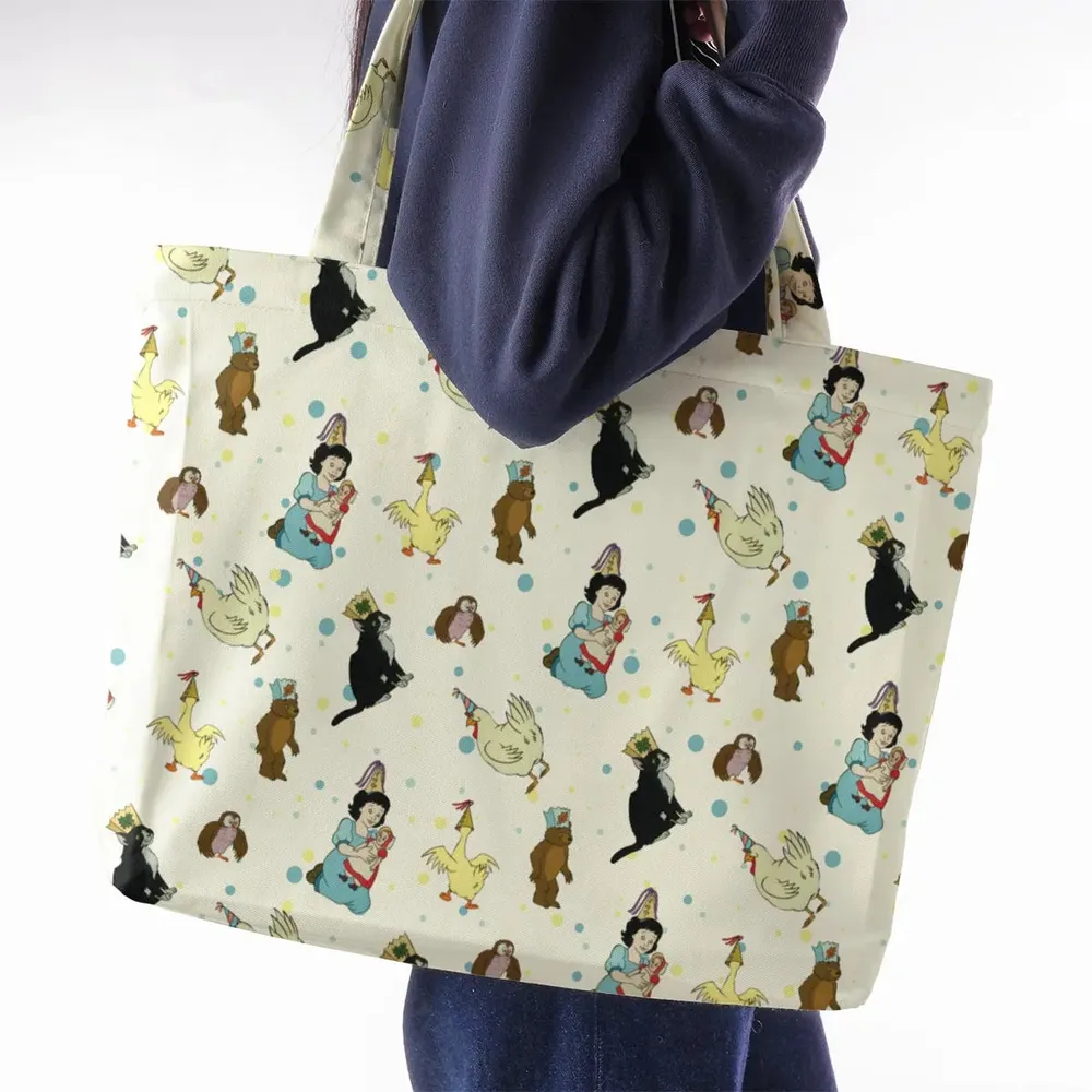 The Curious Cub and His Forest Friends Little Bear Large Tote Bag - 2
