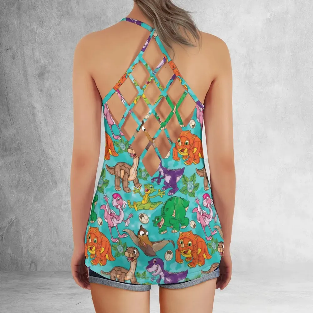 Squad Goals The Land Before Time Criss Cross Tank Top - 3