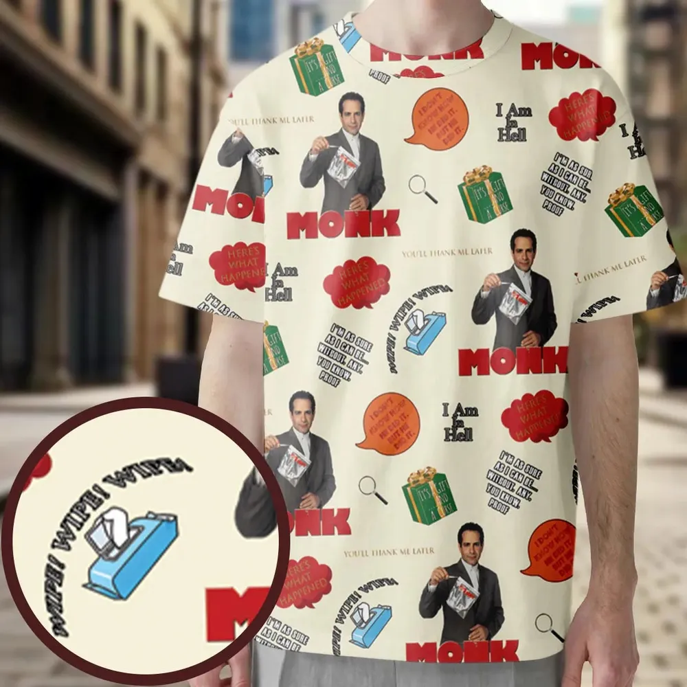 Here’s What Happened Monk All-Over Print Unisex T-Shirt - 3
