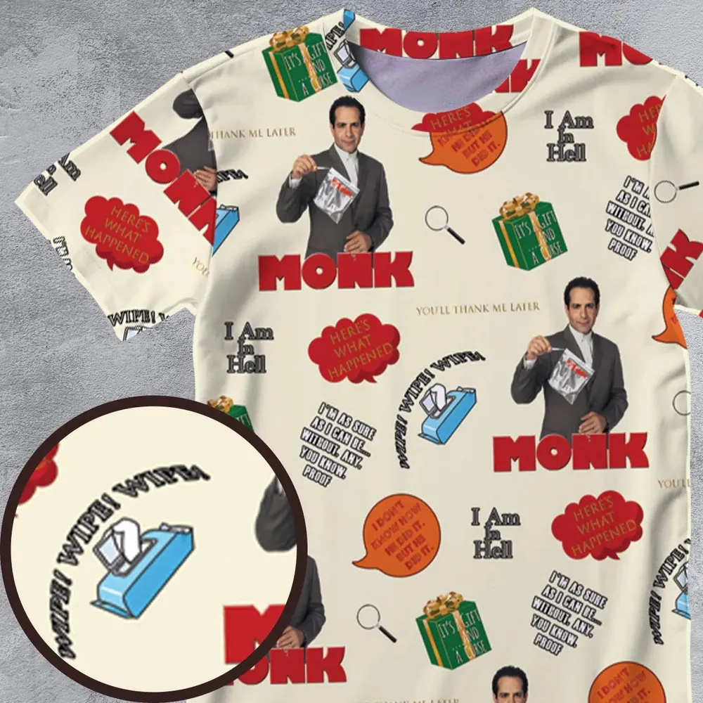 Here’s What Happened Monk All-Over Print Unisex T-Shirt - 4