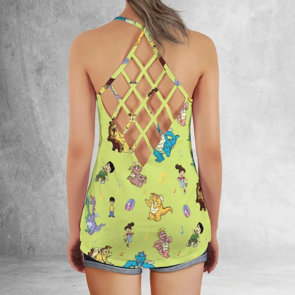 Dragontales Characters Criss Cross Tank Top - 3
