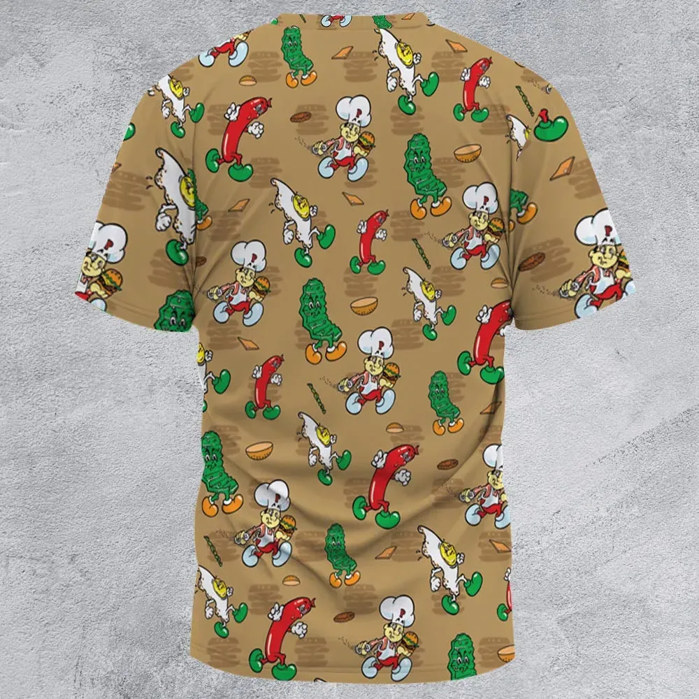 BurgerTime Arcade All-Over Print Unisex T-Shirt - 2