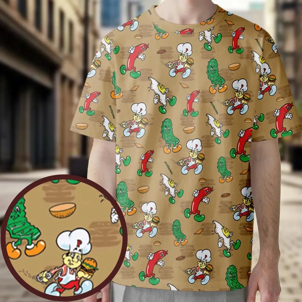 BurgerTime Arcade All-Over Print Unisex T-Shirt - 3
