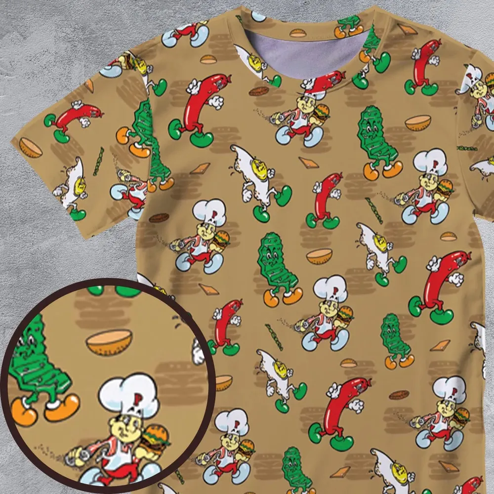 BurgerTime Arcade All-Over Print Unisex T-Shirt - 4