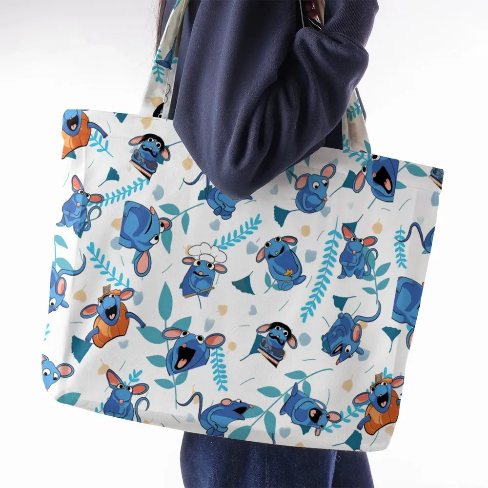 Cute Tutter Bear in the Big Blue House Large Tote Bag - 2