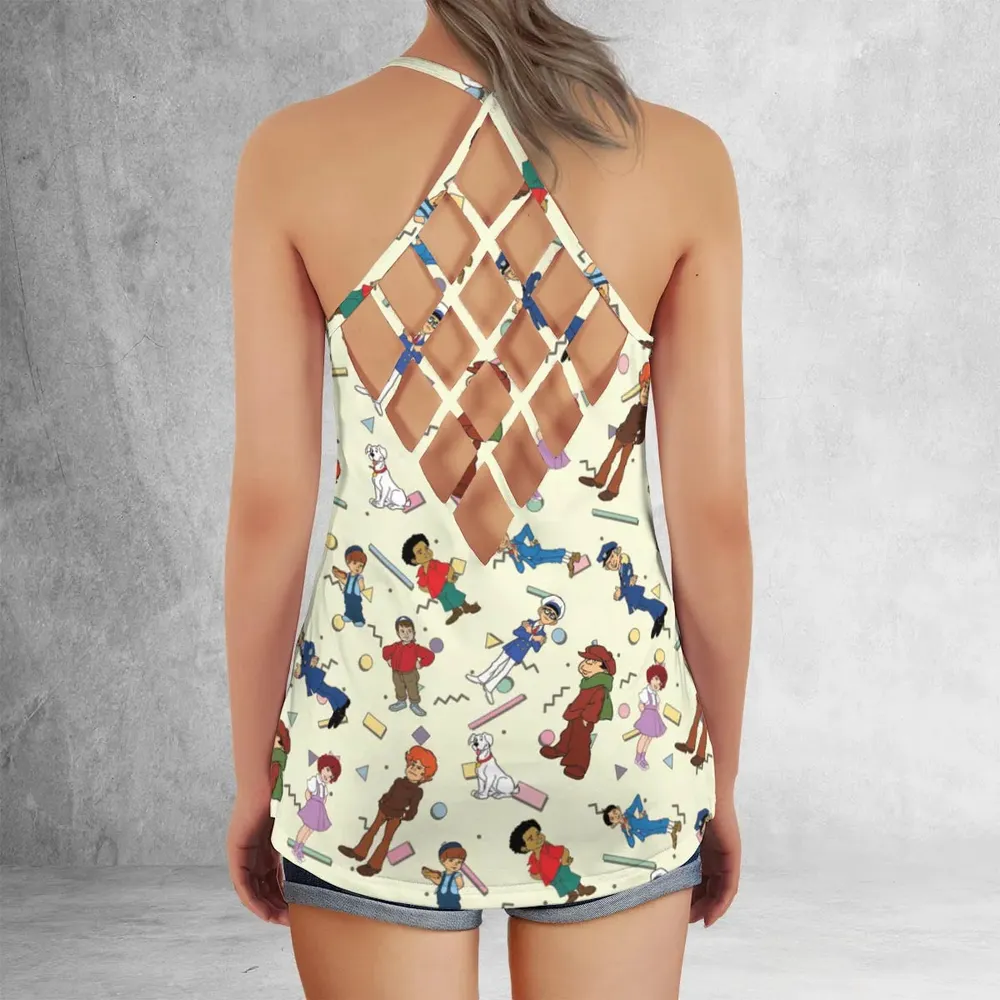 The Little Rascals Cartoon Characters Criss Cross Tank Top - 3