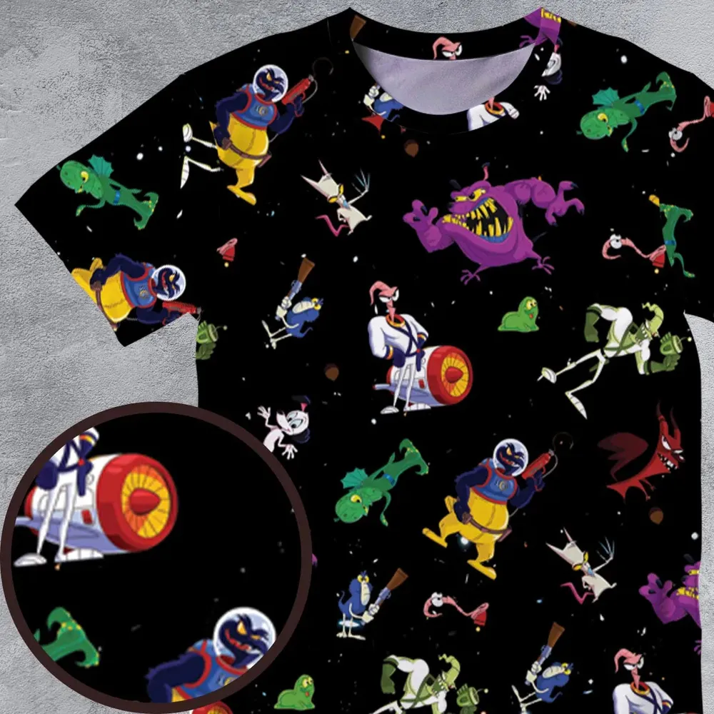 Earthworm Jim And Od Characters All-Over Print Unisex T-Shirt - 4