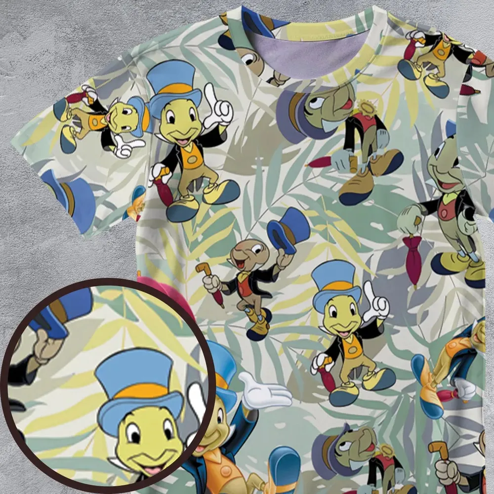 Jiminy Cricket Pinocchio All-Over Print Unisex T-Shirt - 4