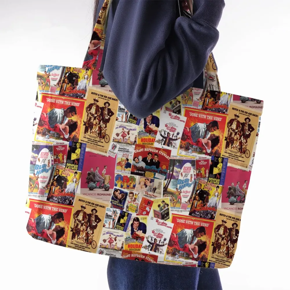 Hollywood Classics Collage Large Tote Bag - 2