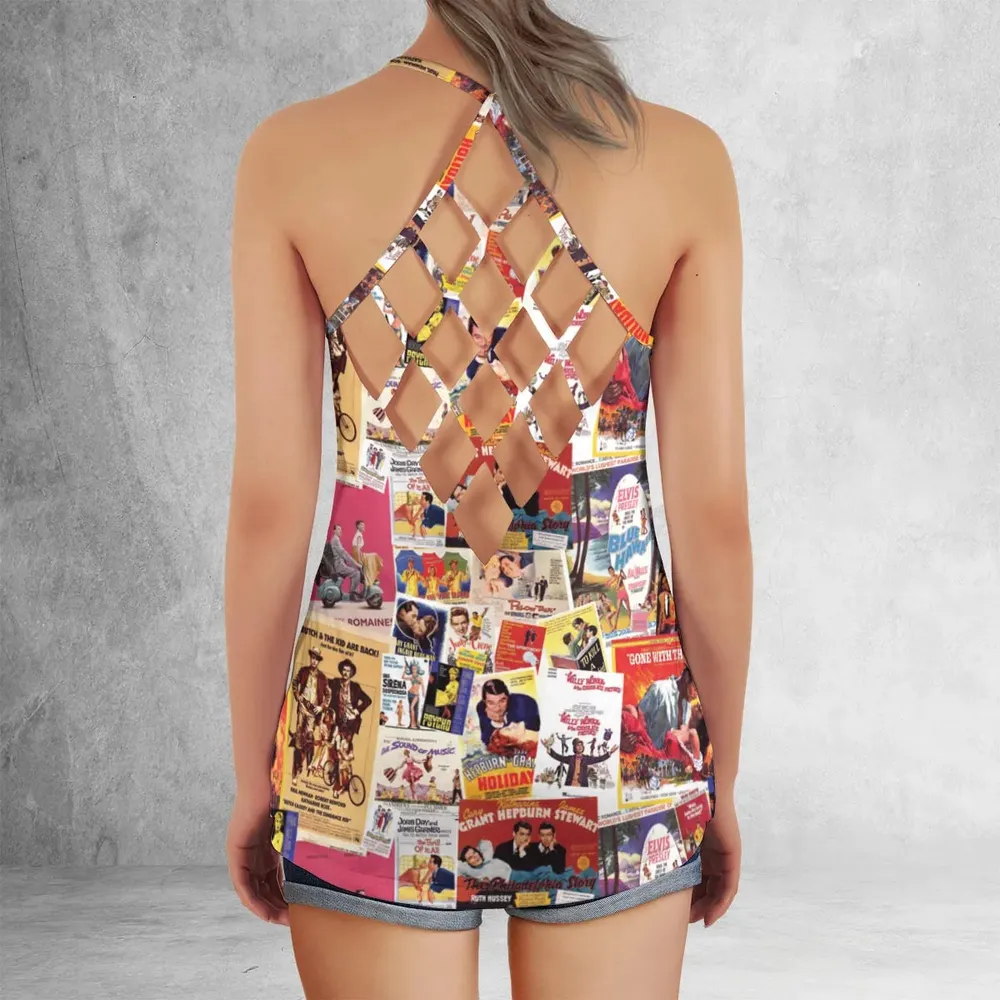 Hollywood Classics Collage Criss Cross Tank Top - 3