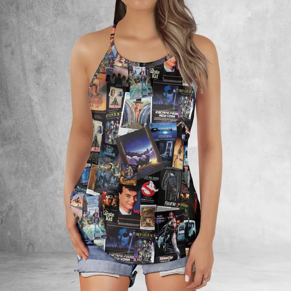 1980s Movie Criss Cross Tank Top - 2