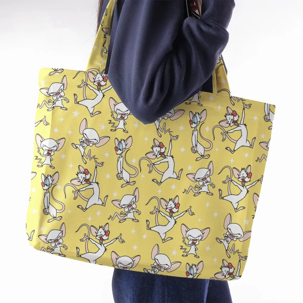 Lab Style Pinky and the Brain Large Tote Bag - 2