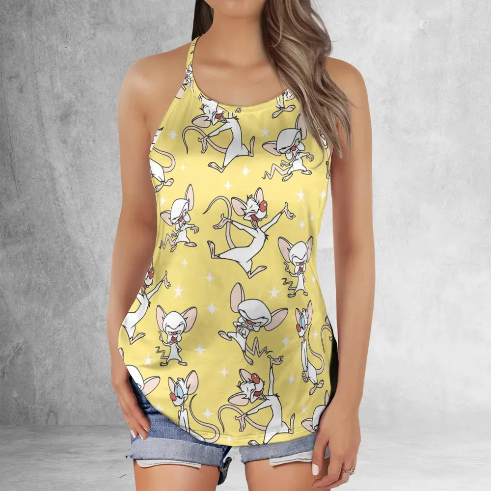 Lab Style Pinky and the Brain Criss Cross Tank Top - 2