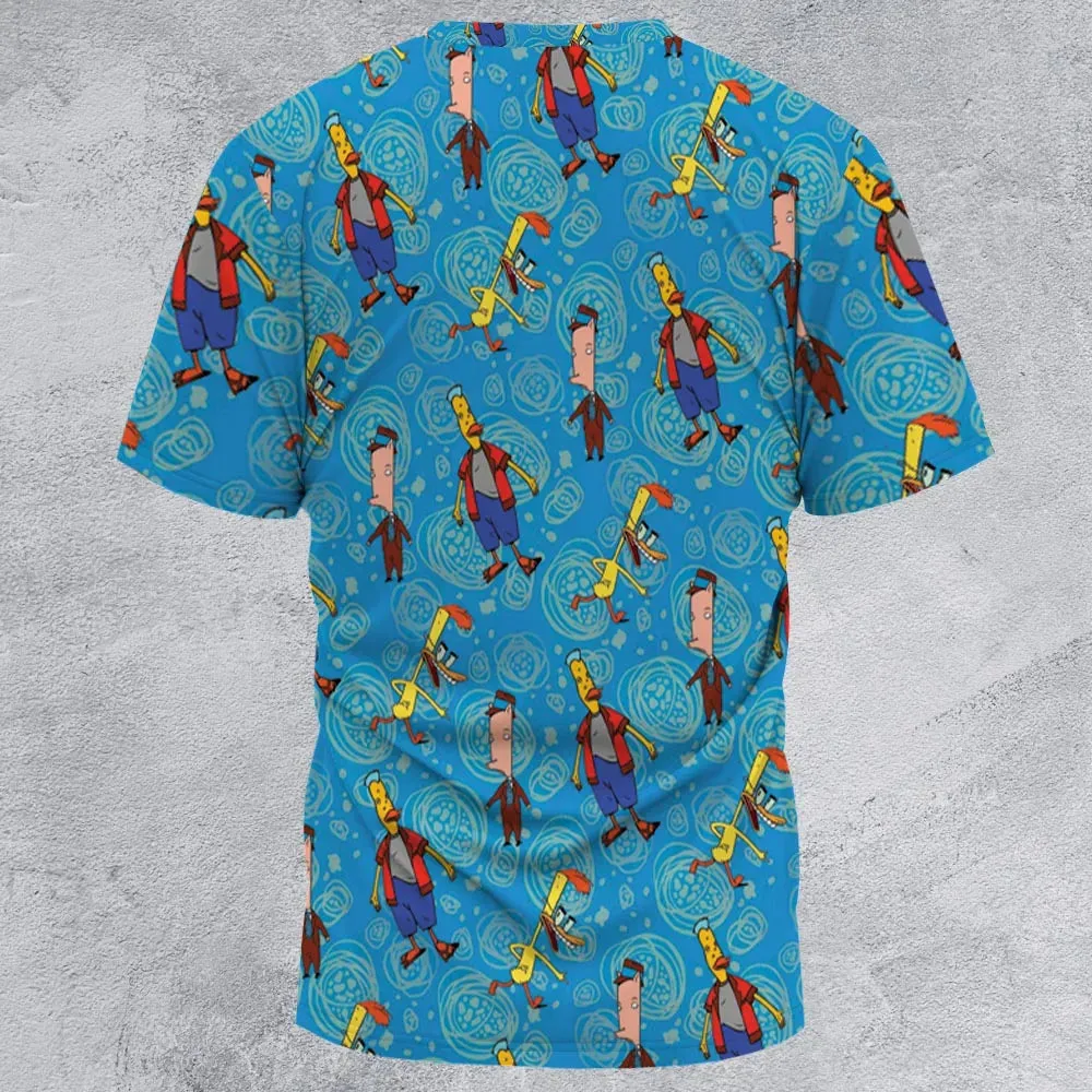 Animated Attitude Duckman All-Over Print Unisex T-Shirt - 2