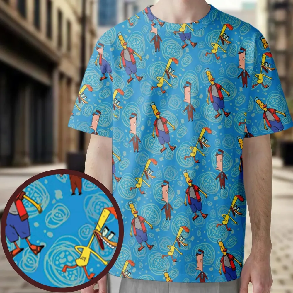 Animated Attitude Duckman All-Over Print Unisex T-Shirt - 3