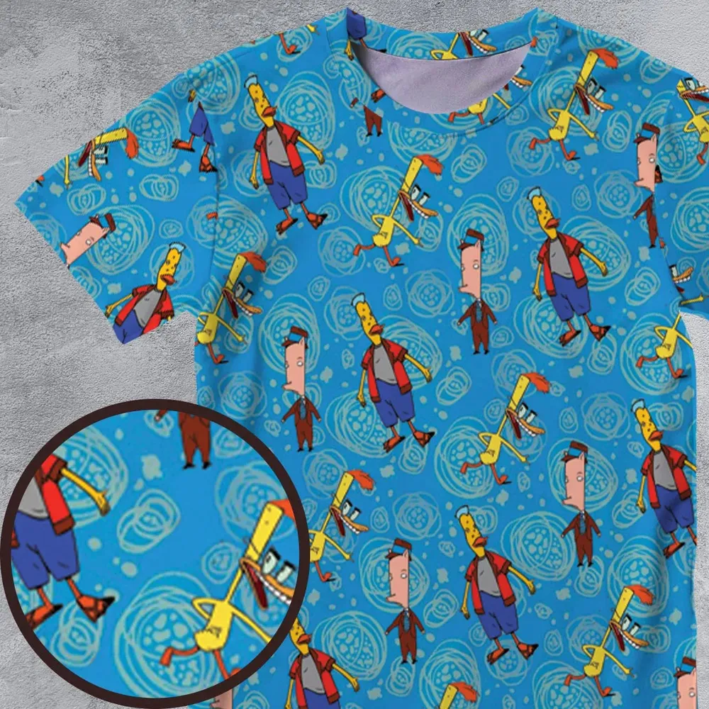 Animated Attitude Duckman All-Over Print Unisex T-Shirt - 4
