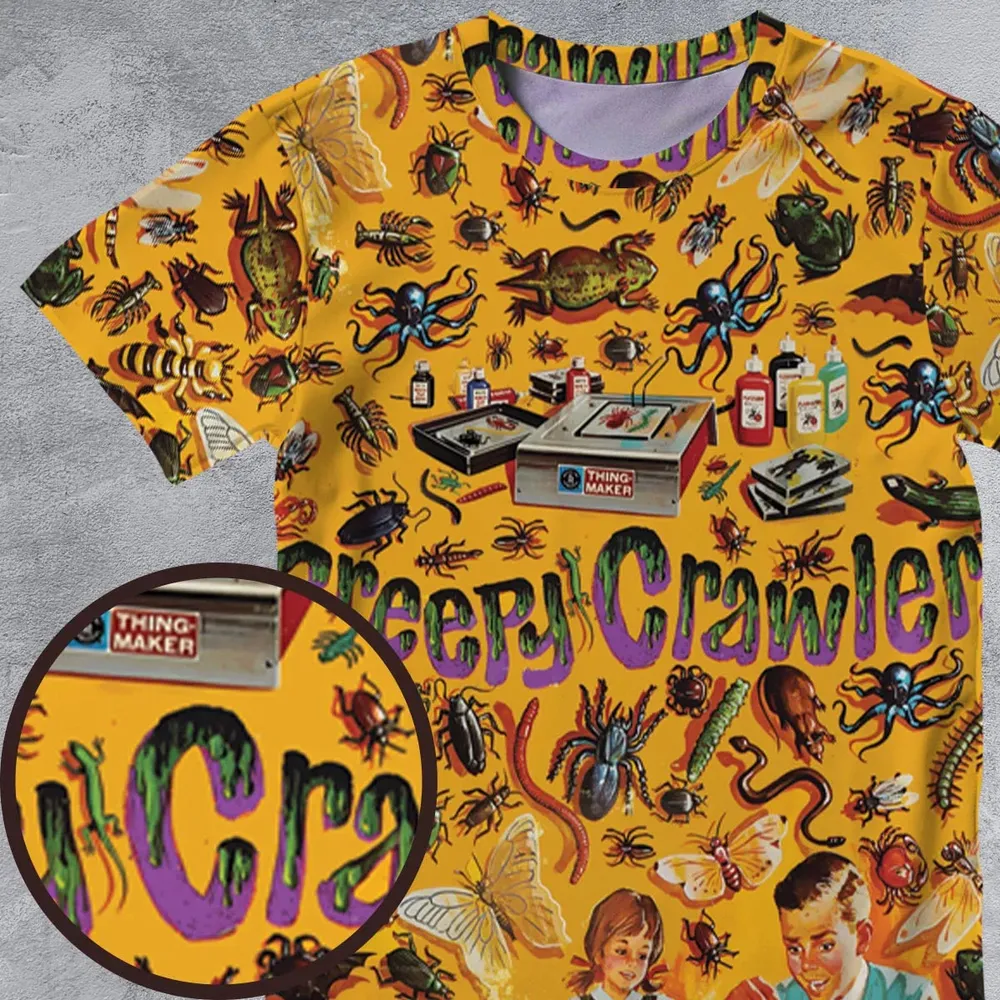1960s Creepy Crawlers Toy All-Over Print Unisex T-Shirt - 4