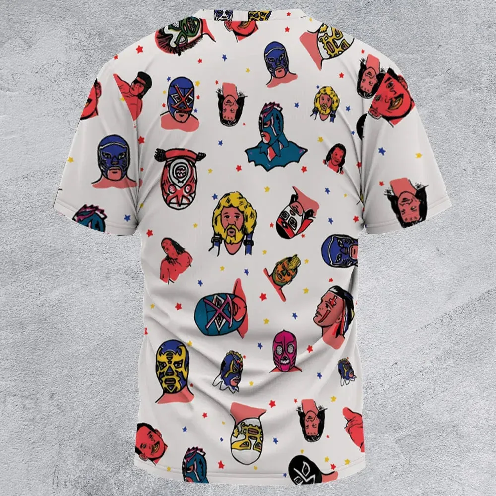 Lucha Libre Wrestling All-Over Print Unisex T-Shirt - 2
