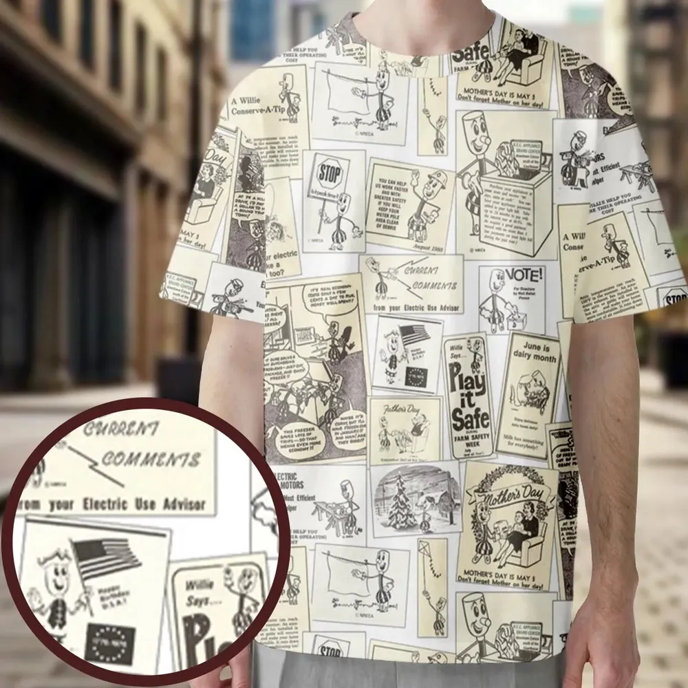 Willie Wiredhand All-Over Print Unisex T-Shirt - 3