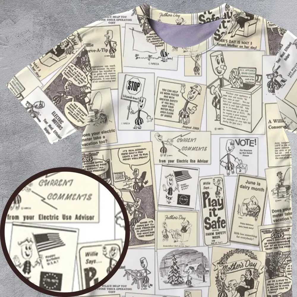Willie Wiredhand All-Over Print Unisex T-Shirt - 4