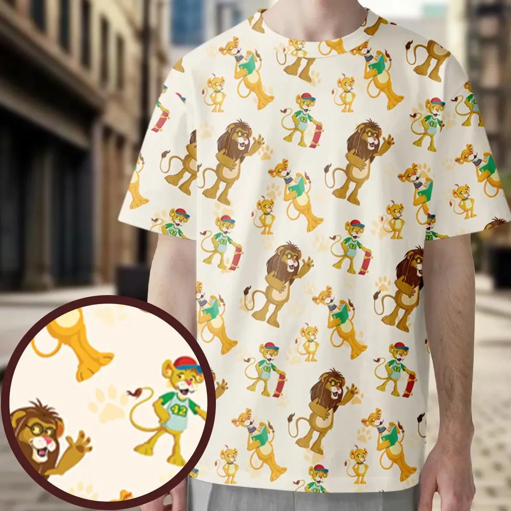 Between The Lions Characters All-Over Print Unisex T-Shirt - 3