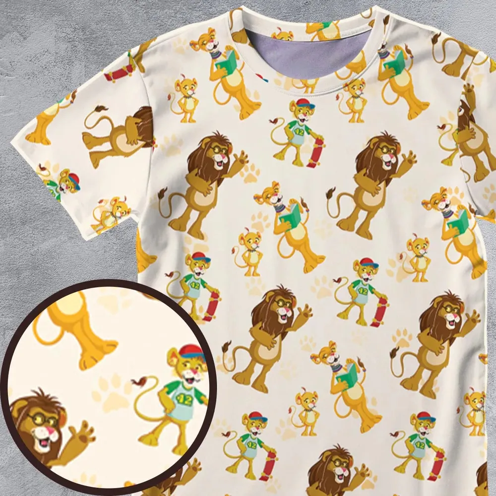 Between The Lions Characters All-Over Print Unisex T-Shirt - 4