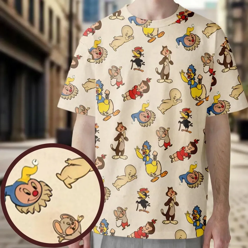 Harvey TV Stars Cartoon Characters All-Over Print Unisex T-Shirt - 3